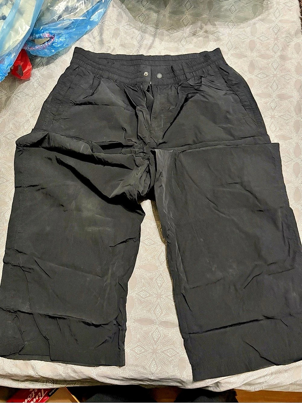 Offline by Aerie Black Nylon pant - like splash pant material